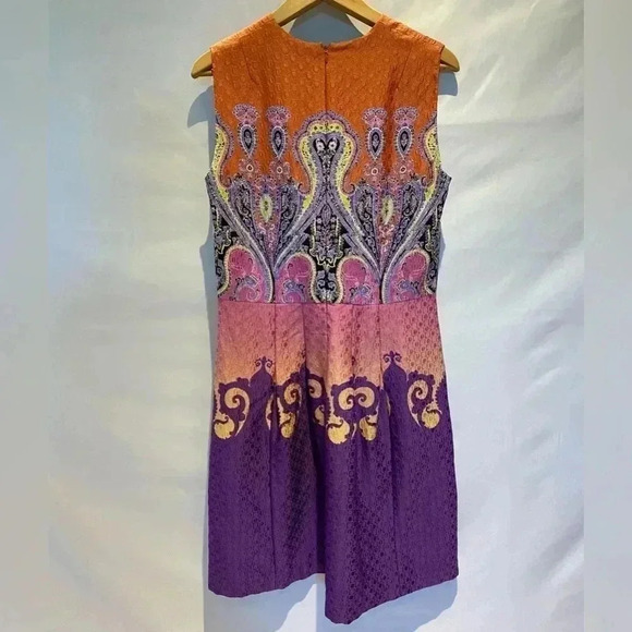 Etro Multicolor V-Neck Sleeveless A-Line Dress, size 46 - Picture 4 of 7